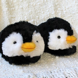 Fuzzy Penguin Slippers | Fluffy Animal Slippers | One Size Fits Most