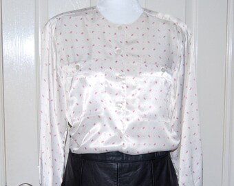 Vintage 80's / 90's Jones New York Classic Long Sleeve Womens Blouse - Size Petite 8