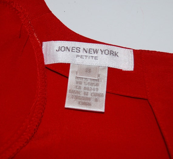 Vintage 80's / 90's Jones New York Red Silk Women… - image 9
