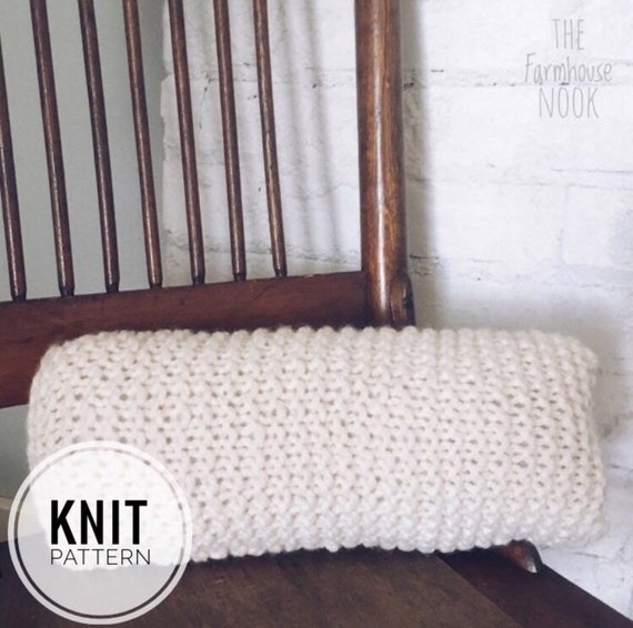 Knit Pillow Pattern Chunky Knit Pillow Pattern Throw Pillow Etsy