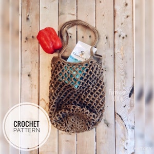 Crochet Pattern, Mesh Bag Pattern, Net Bag Pattern, Market Bag Pattern, Fishnet Bag Pattern, String Bag Pattern