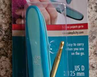 Boye 4-1 Crochet Tool Portable Crochet Hooks Sizes D, F, H, J
