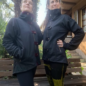 Streetwear High Collar Jacket with Thumbholes,  Unisex Oversized Brushed Cotton sweatshirt