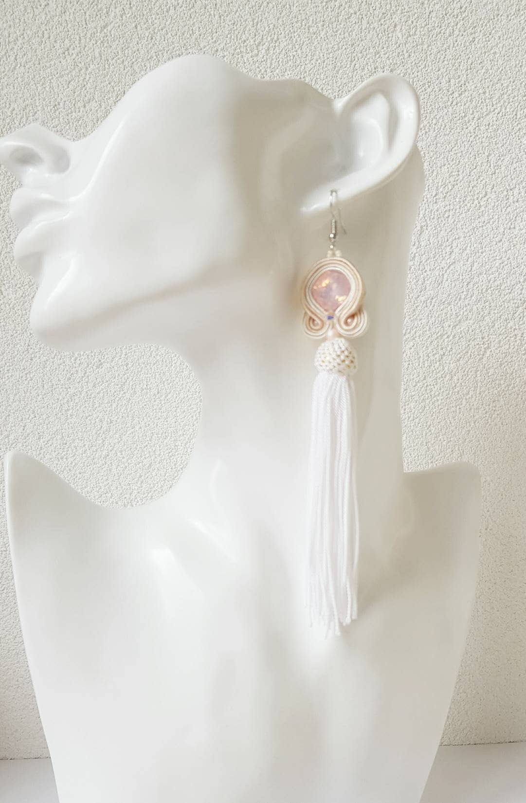 Long Earrings White Earrings Wedding Earrings Bridal Etsy New Zealand