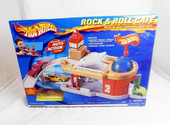 kaart kapperszaak inflatie Hot Wheels Rock & Roll Cafe With Auto Action Feature - Etsy Finland