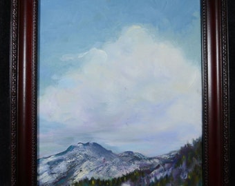 Ultimate Peak Spectacular Summit Well Done -- Original Oil Painting Great Gift