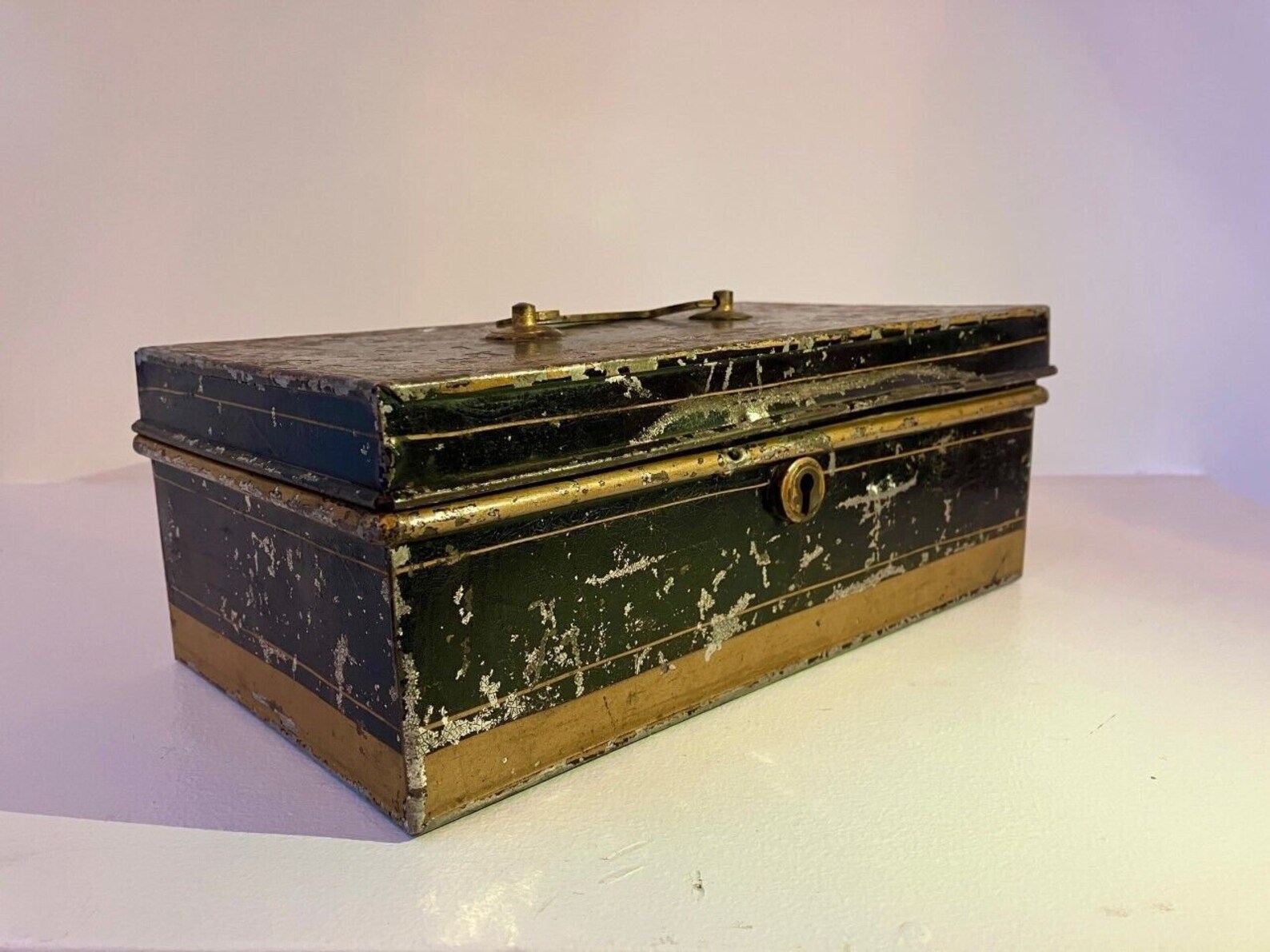 Vintage Cash Box Black Metal Tin - Etsy