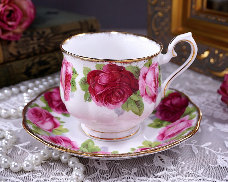 Royal Albert OLD ENGLISH ROSE Tea Cup and Saucer Hampton Etsy