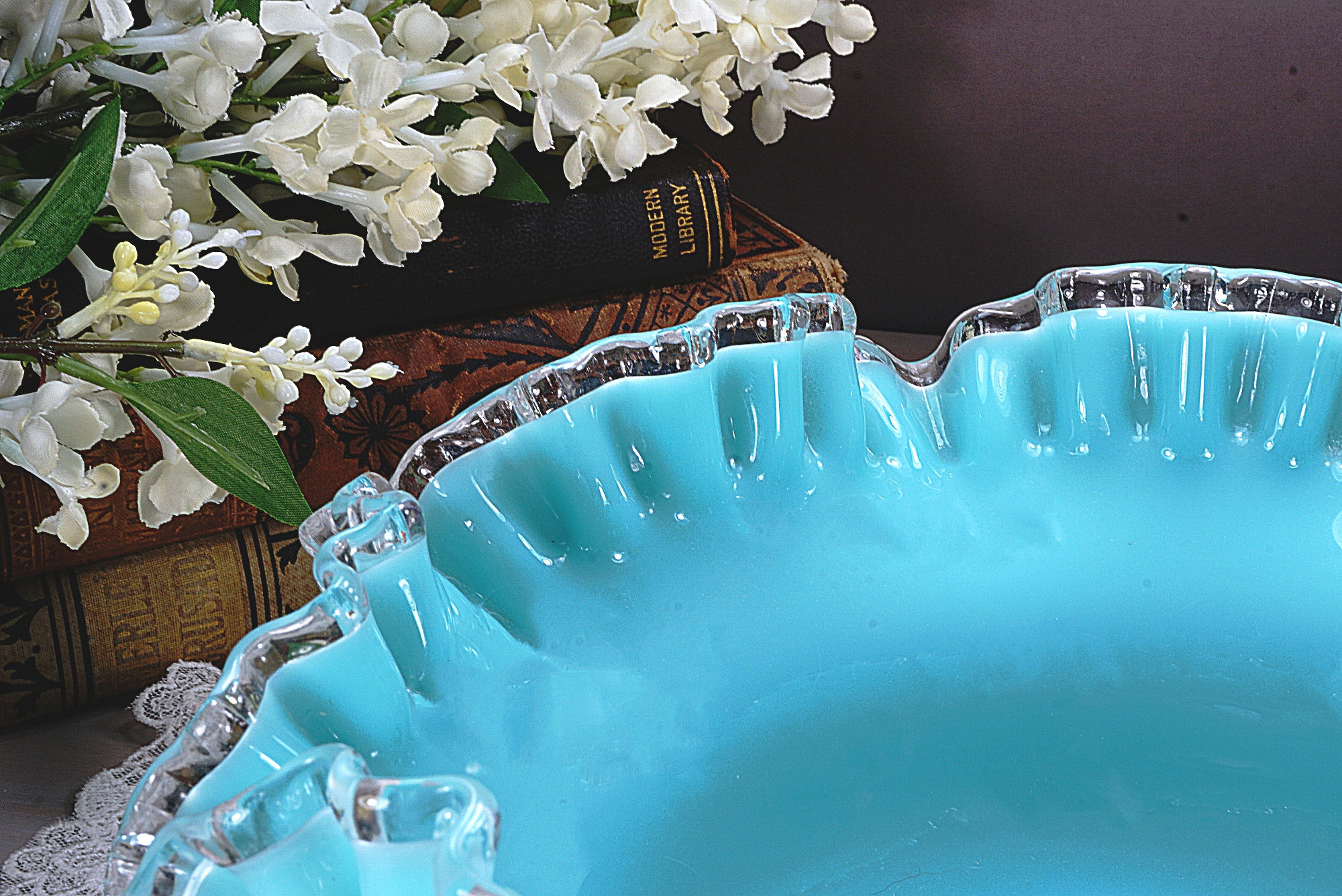 希少 fenton シルバーターコイズ クレスト ボンボン ミルク