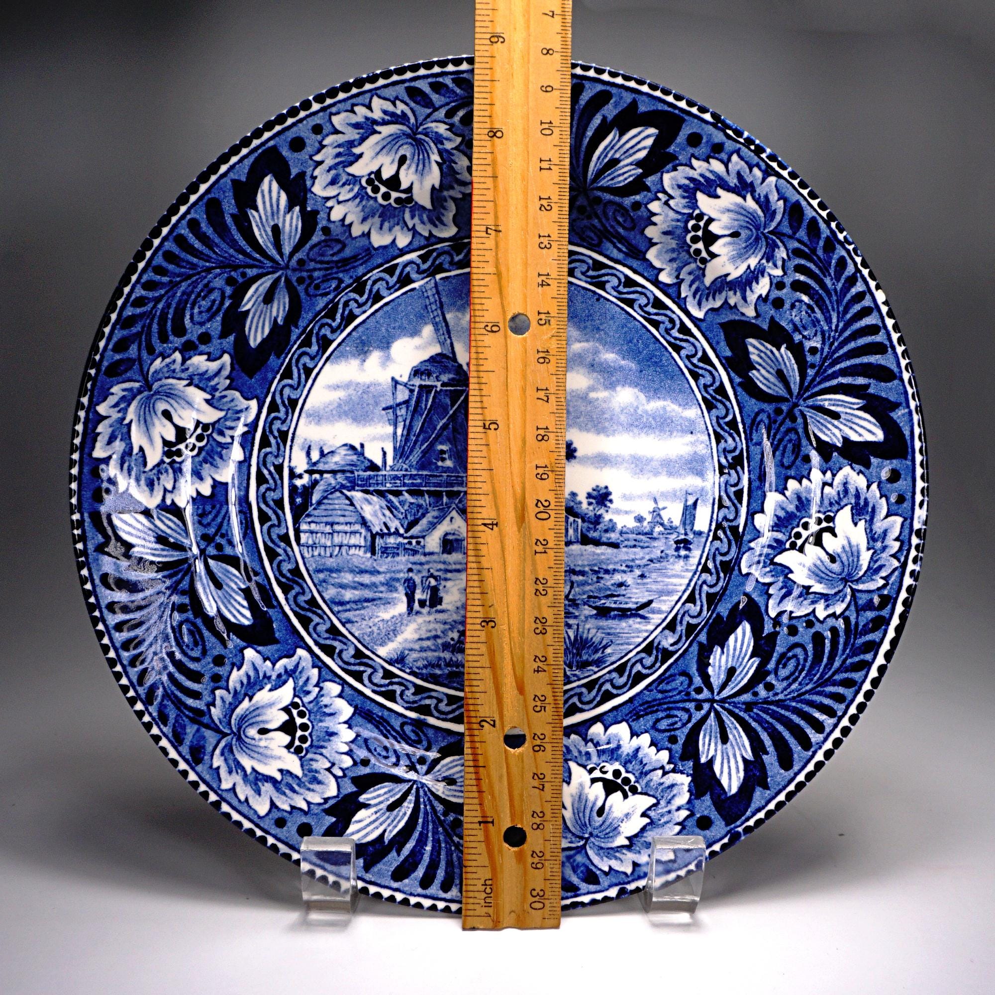 Antique Dutch Transferware Plate: HOLLANDIA, Ceramique Maastricht ...
