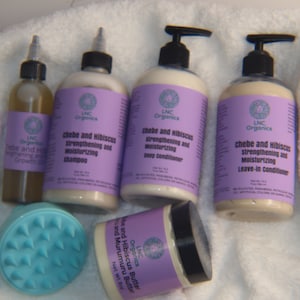 Chebe and Hibiscus Wash Day Bundle/Chebe Hair Growth Bundle/Hair Growth Wash Bundle/ Low Porosity