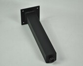 Black Industrial Metal Leg w Furniture Glide 4 quot -40 quot