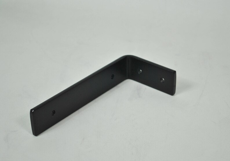 1/4 Black Metal Shelf Brackets Etsy