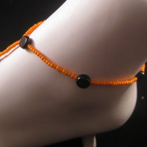 Orange Beaded Barefoot Sandal, Barefoot Sandal, Delicate Sandal Orange, Foot Jewelry, Wedding Sandal Orange, Beaded Sandal Orange