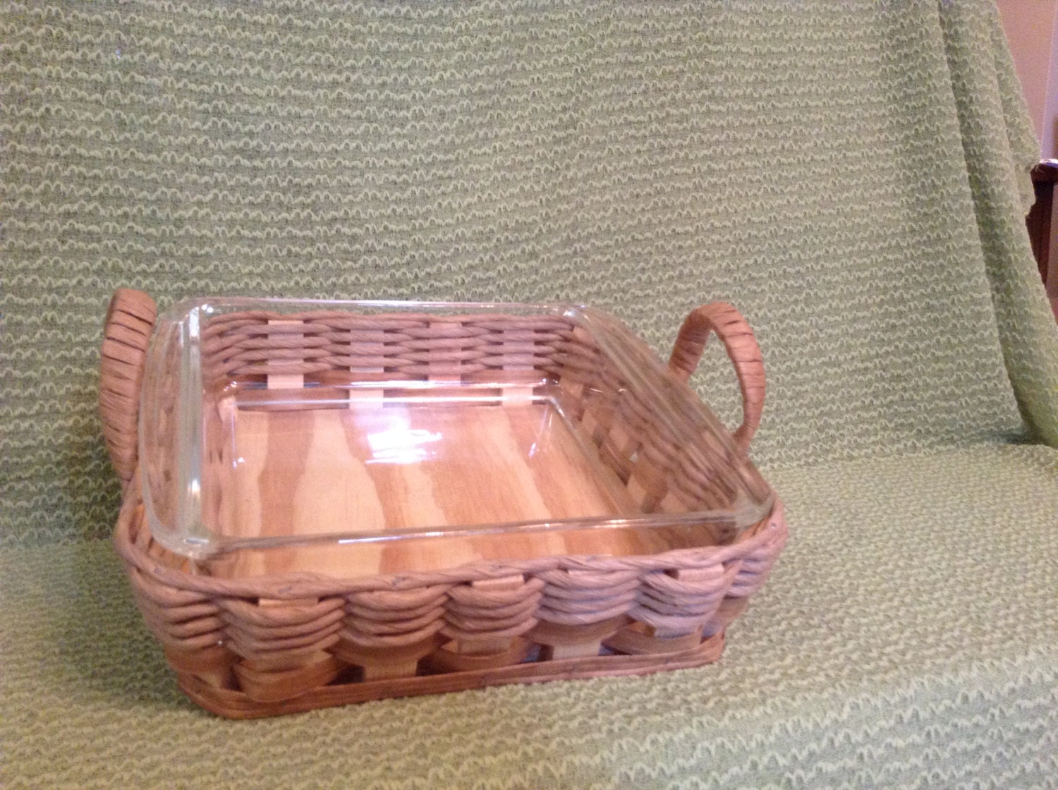 Hand Woven Square Casserole Basket/Carrier Etsy