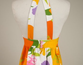 Authentic 1970s Hawaiian Halter Dress