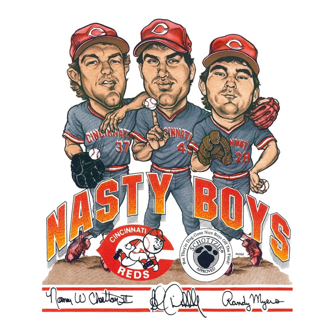 Nasty Boys Tee Shirt Cincinnati Reds 1990