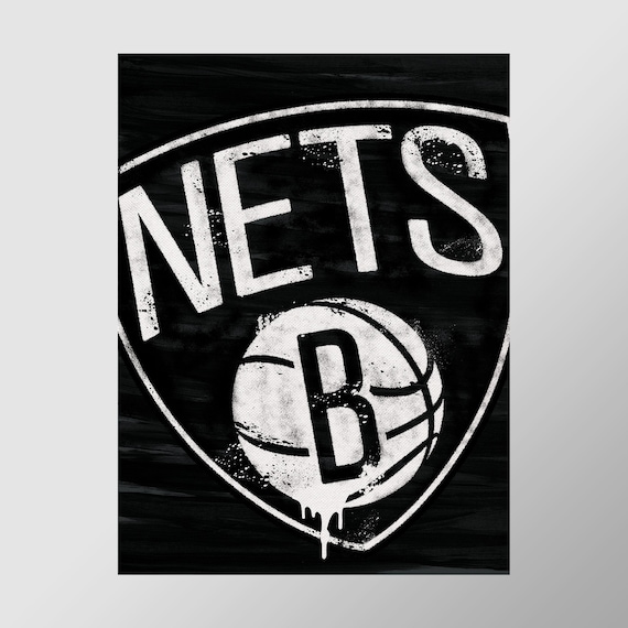 Brooklyn Nets Graffiti Print Perfect for Mancave Etsy