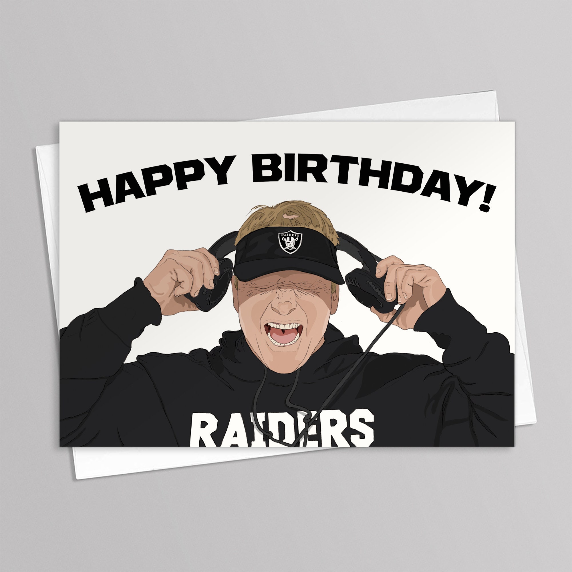 Jon Gruden Birthday Card With Envelope Oakland Raiders Las - Etsy