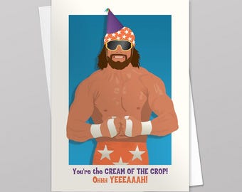 Randy Savage Birthday Card with Envelope