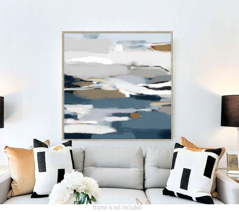 Abstract Landscape Painting Large Canvas Art Modern Living image 1