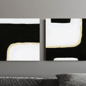 set of 2 modern elegant canvas art