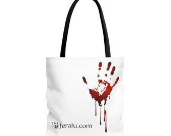 Bloody Handprint Tote Bag