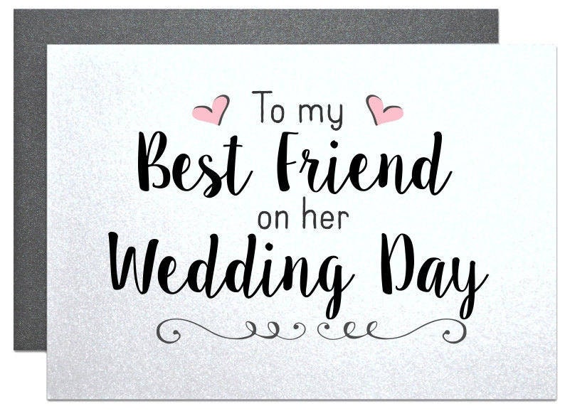 Cards for best friend on her wedding day card best friend Etsy