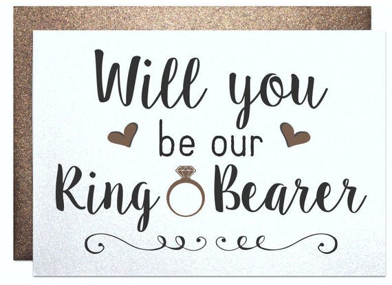 Will you be my ring bearer card