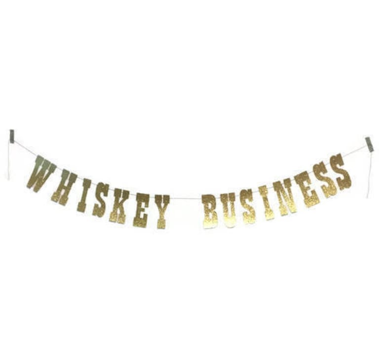 retirement party banner birthday party banner bachelor party bachelorette banner Whiskey Business Banner graduation banner