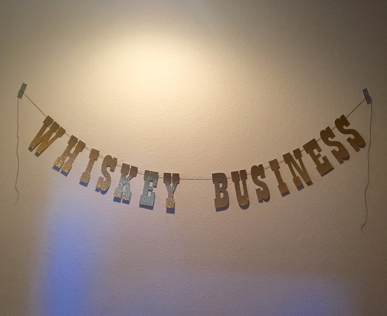retirement party banner birthday party banner bachelor party bachelorette banner Whiskey Business Banner graduation banner