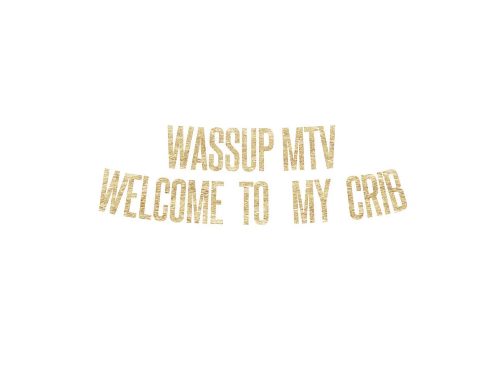 Wassup MTV to My Crib Banner MTV Music Television Etsy
