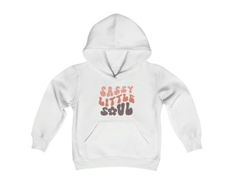 Sassy Little Soul, rétro, tendance, girlie, sweat-shirt à capuche en mélange épais pour jeunes