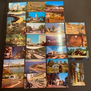 Lotto di 25 cartoline d'epoca con vedute degli stati: California, Florida, Hawaii SCEGLI!