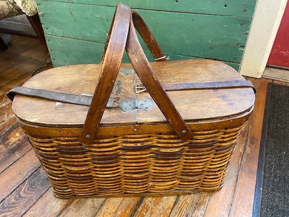 その他 Coleman - vintage hawkeye picnic basket antique Hawkeye Basket insulated picnic basket – 86 Vintage