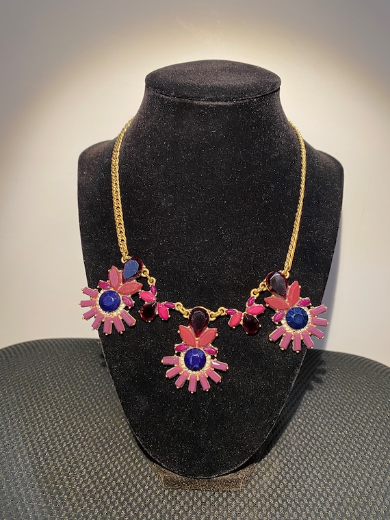 J. Crew Necklace Colors of Purple and Ruby Red