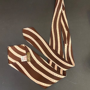 VTG Briar Turill men&#39;s pattern brown red and bone white tie by May&#39;s Department Store Grand Rapids MI