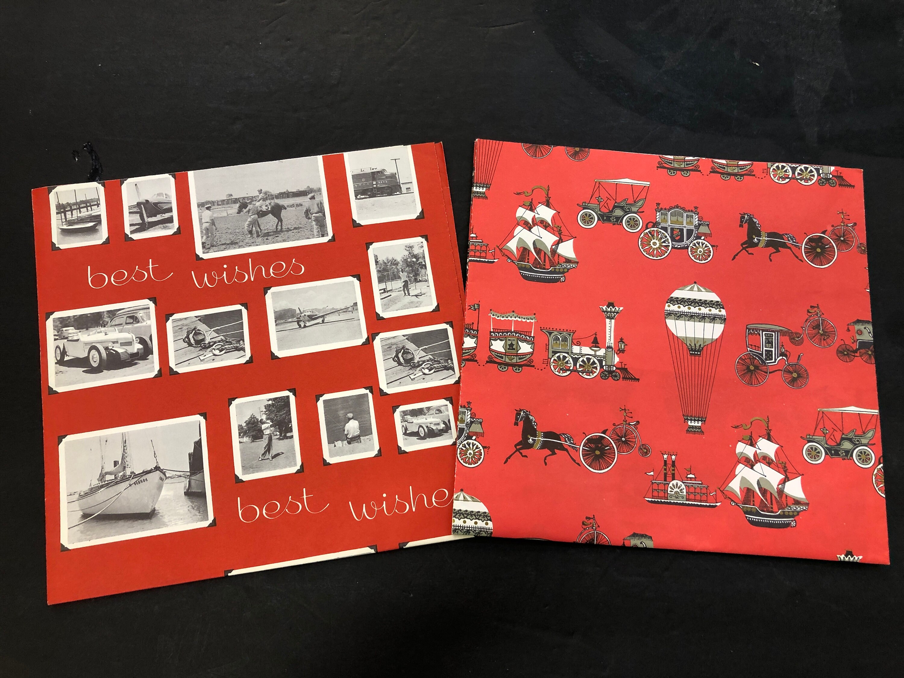 Gift Wrap - Old planes, trains, automobiles, boats and horse carriages