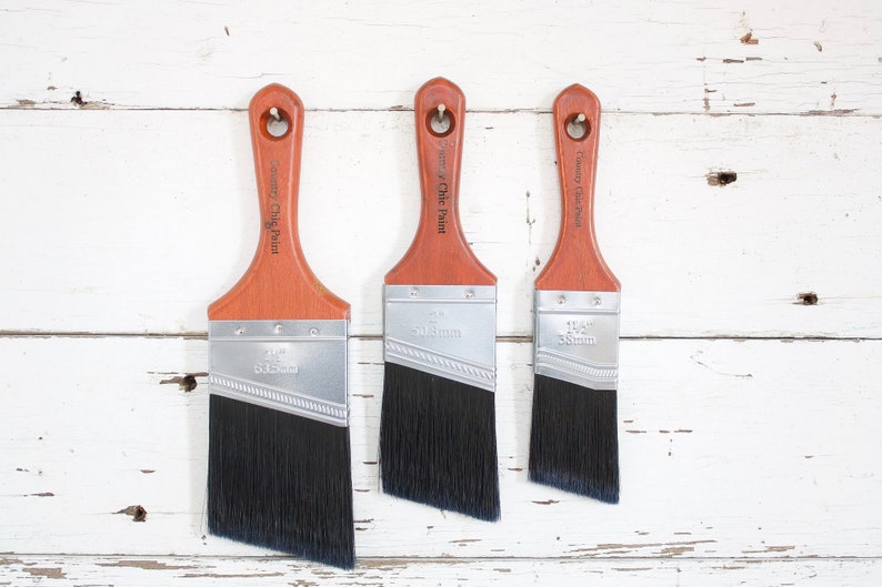 Country Chic Short Handled Paint Brush Etsy