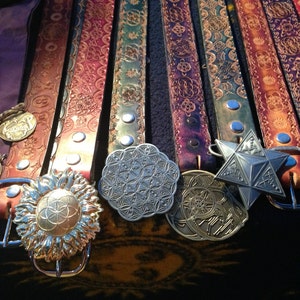 Large Sacred Geometry Pocket Belt