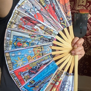 Tarot Fan VERSION 2 Made By Enlighten Clothing Co. / Giant Fan / Festival Fans image 6