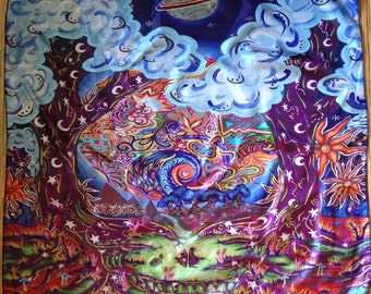 Picasso Moon Tapestry, Artwork by Melanie Bodnar 6ft. Tapestry