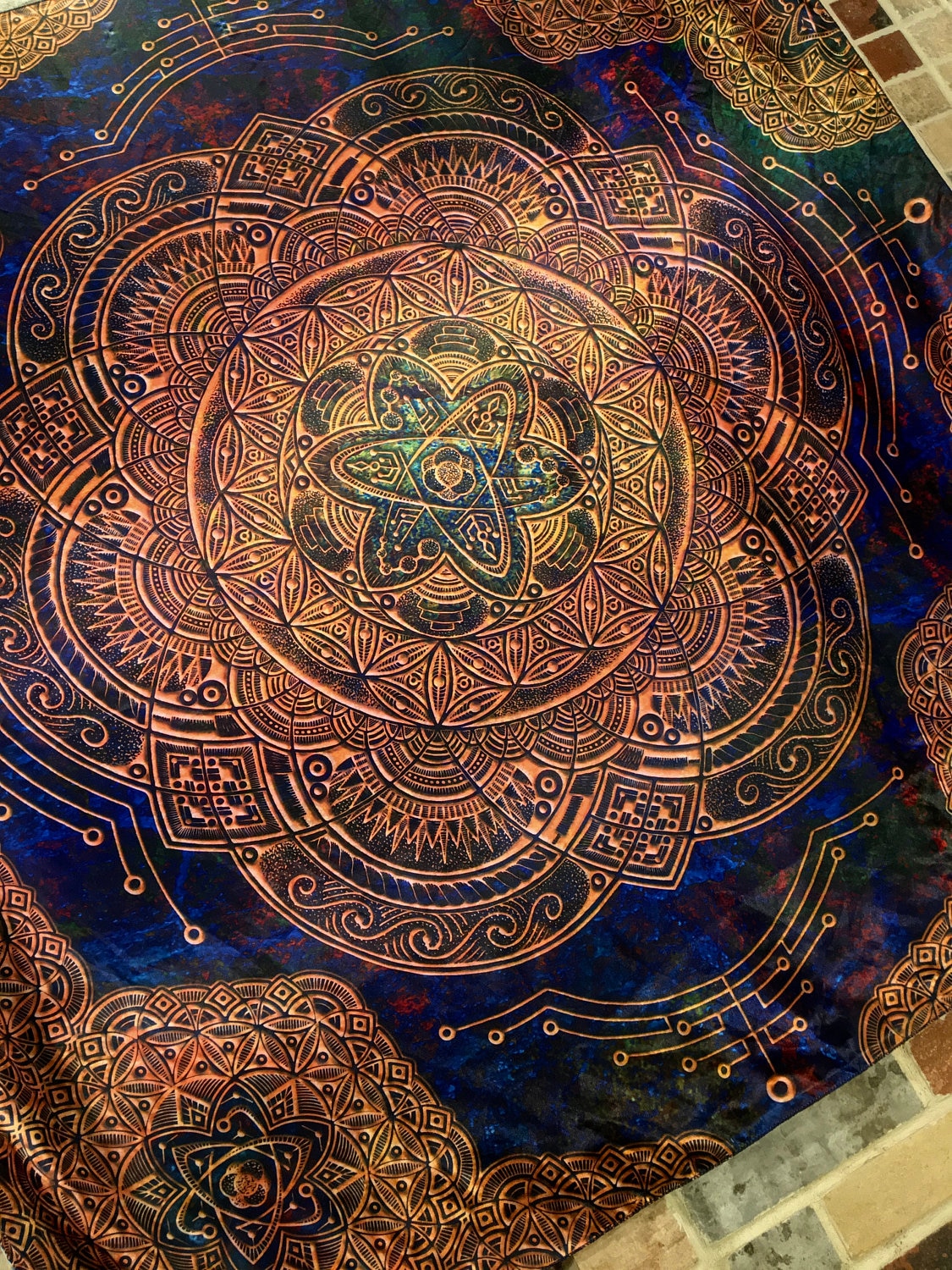 Sacred Geometry Bandana Tapestry Atomic Circuit Design By Etsy