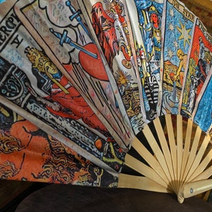 Tarot Fan VERSION 2 Made By Enlighten Clothing Co. / Giant Fan / Festival Fans image 3