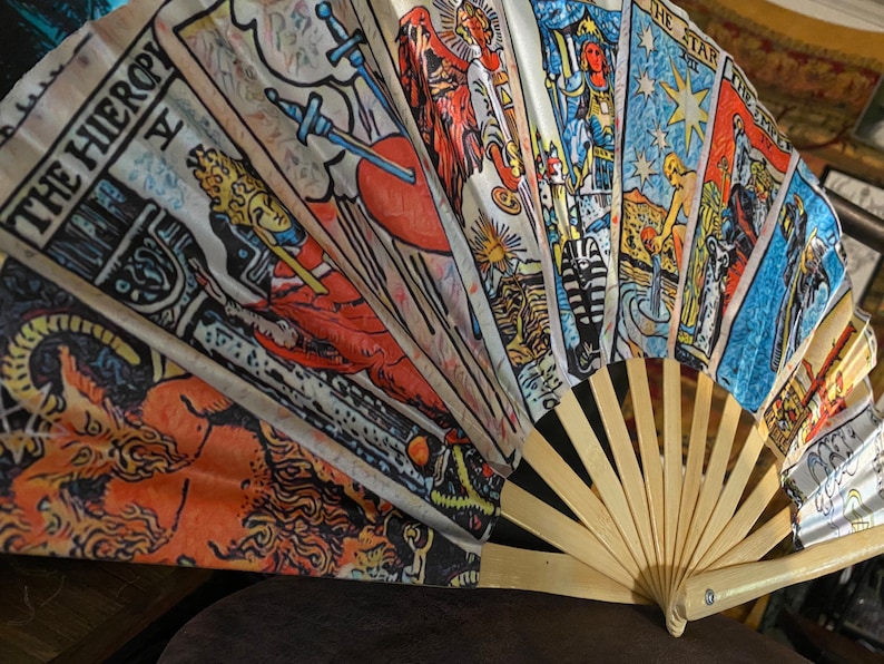 Tarot Fan VERSION 2 Made By Enlighten Clothing Co. / Giant Fan / Festival Fans image 3