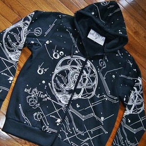 Nautilus Sacred Geometry Hoodie – EDM Inspired Clothing, Spiritual Apparel by Enlighten Clothing Co