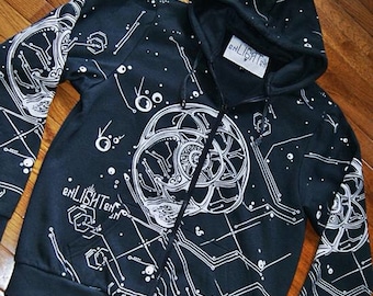 Nautilus Sacred Geometry Hoodie – EDM Inspired Clothing, Spiritual Apparel by Enlighten Clothing Co