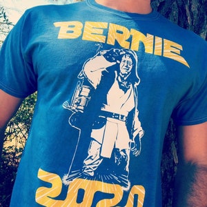 Bernie Wan Kenobi 2020 Tee Shirt | Feel the Bern | Support Bernie Sanders for President | Progressive Clothing