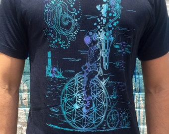 Organic Bamboo Sacred Geometry Tee - "Penny Farthing" | 100% USA Made