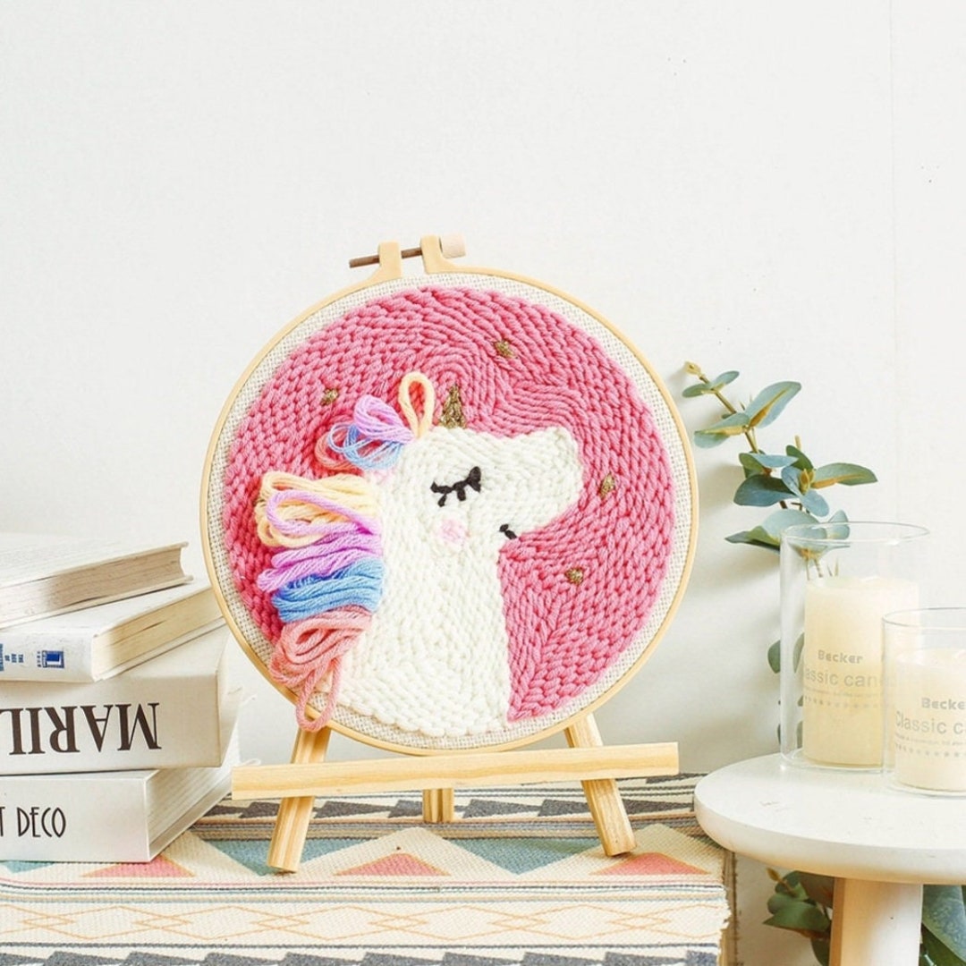 Unicorn Punch Needle Kit Beginner, DIY Punch Needles Start Kit for ...